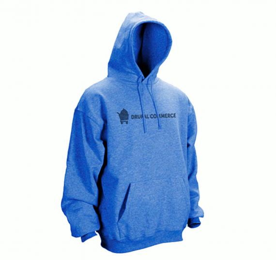 Blue hoodie (front - alternative)